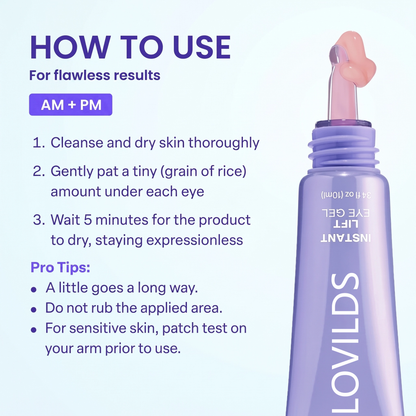 ✨ LOVILDS Instant Lift Eye Gel – Smooth Wrinkles & Reduce the Look of Under-Eye Bags 👁️💜